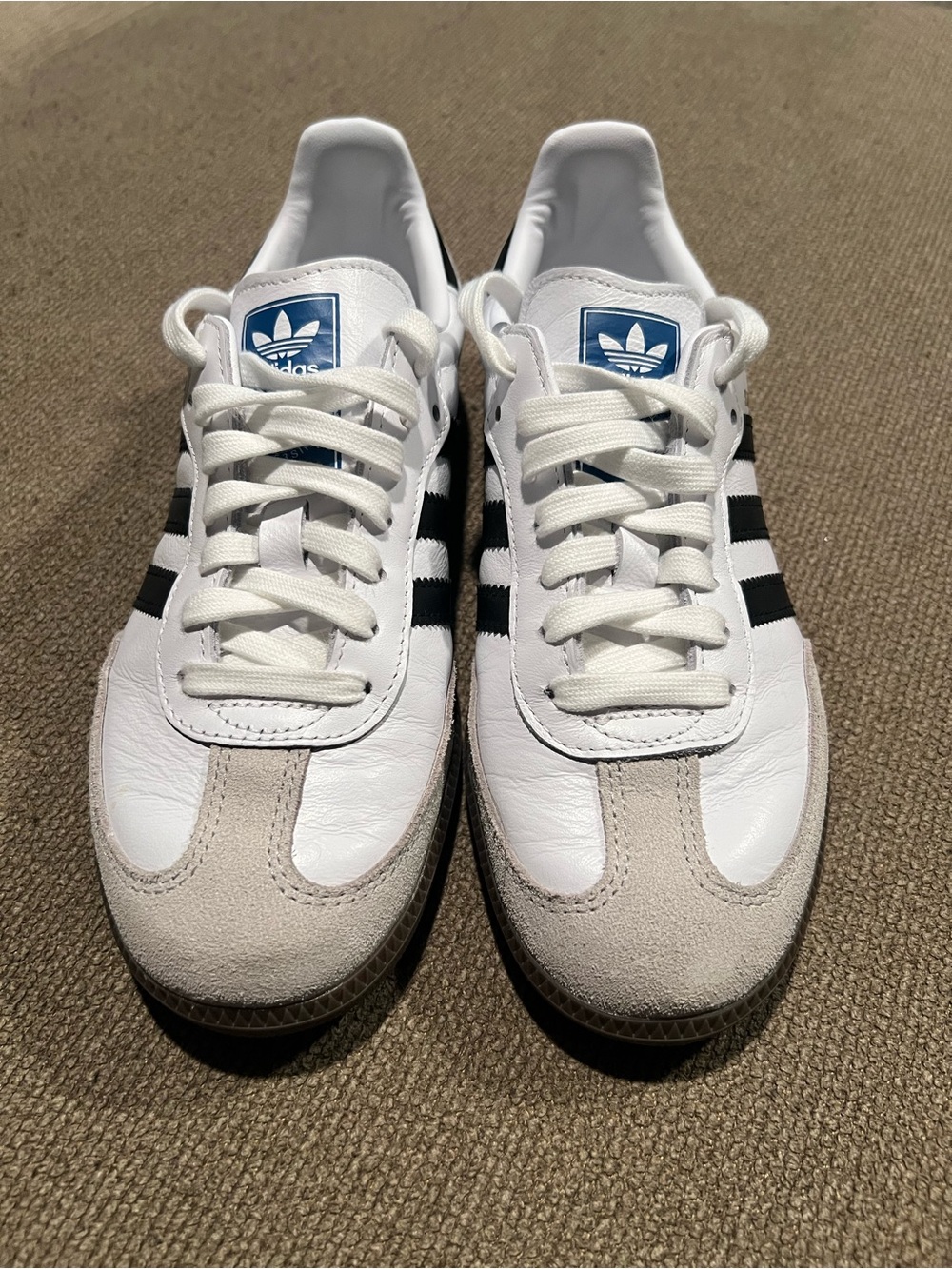 Adidas Samba OG white, black, and brown women size 7 shoe